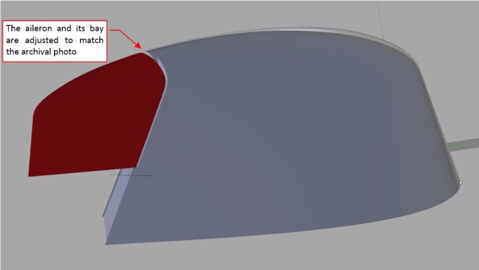 Figure 14-8 Updated shapes of the aileron and its bay